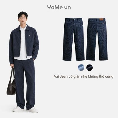 Quần Jeans Sọc Ống Suông Trendy Loose Fit DurableTex™ The Original 062 2625062 |YaMe|