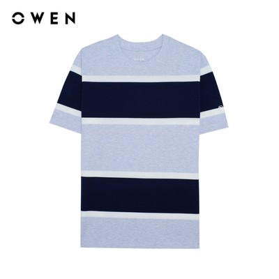 Owen - Áo T-shirt Relax Fit TSN260142 màu Xanh tím than chất liệu CVC Spandex