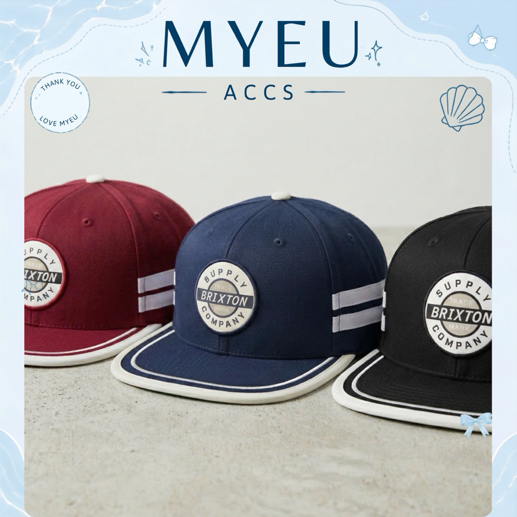 Mũ Snapback Form Cứng Phối Viền, Mũ Bóng Chày Unisex Phong Cách Sporty Streetwear