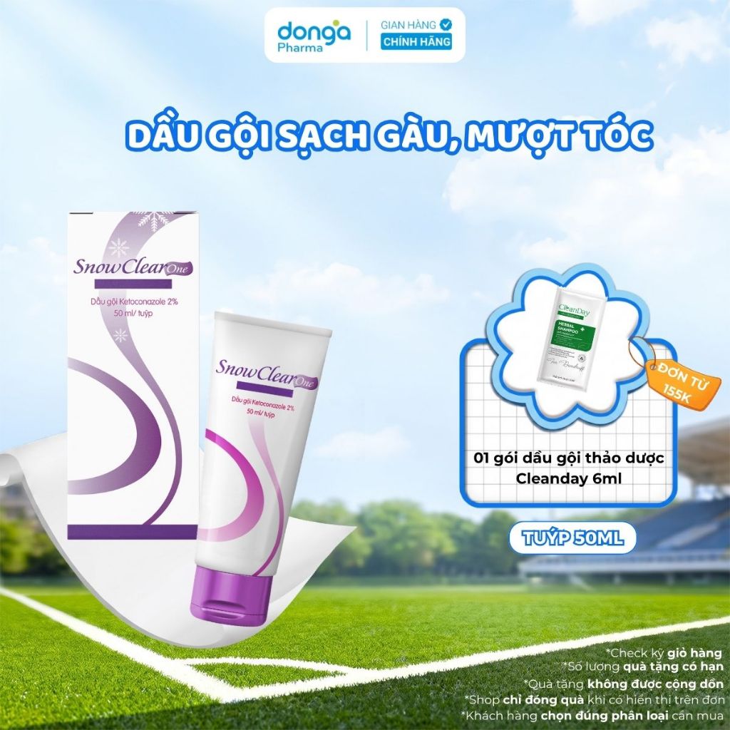 Dầu gội làm sạch gàu nấm SnowClear One dạng tuýp  chiết xuất dầu dừa hỗ trợ làm mềm tóc