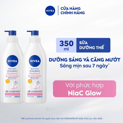Bộ 2 Sữa Dưỡng Thể NIVEA Mịn Mượt | Sáng Da Ban Ngày (350 ml) - 98413x2