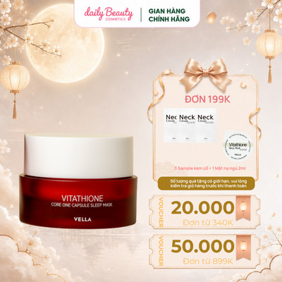Mặt Nạ Ngủ Dưỡng Sáng Và Phục Hồi Da Vella Vitathione Sleep Mask 50ml