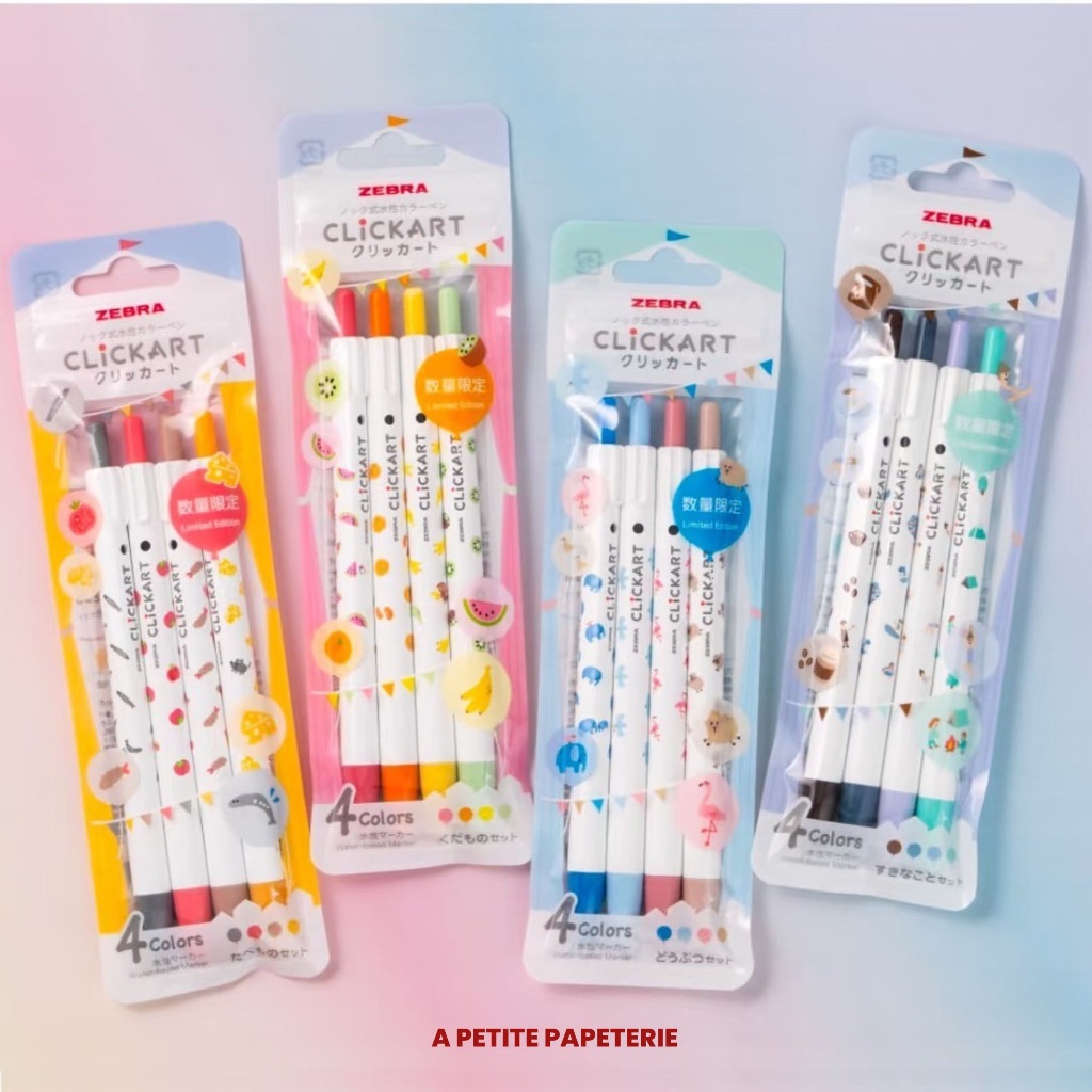Zebra CLICKART | LIMITED CUTE FESTIVAL EDITION, bút dạ nước dạng bấm Nhật Bản
