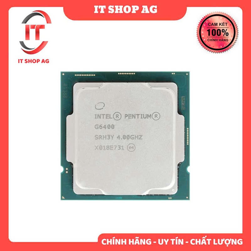 CPU Intel Pentium Gold G6400 Tray (No Box, FULL VAT) | 2 nhân 4 luồng, 4.0GHz, LGA1200