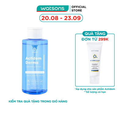 Nước Tẩy Trang Không Cay Mắt Actidem Derma Cleansing Water 500ml