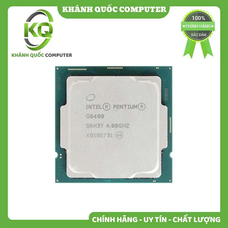 CPU Intel Pentium Gold G6400 Tray (No Box, có VAT) | 2 nhân 4 luồng, 4.0GHz, Socket LGA1200