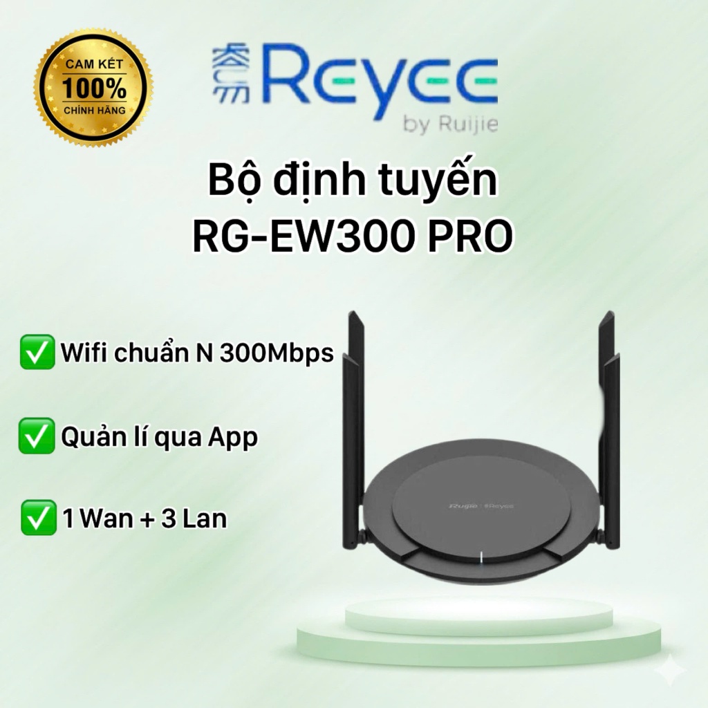 Bộ phát Smart Home WiFi Reyee RG-EW300 PRO Mã SP: RG-EW300 PRO