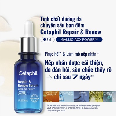 [SVIP] [MỚI] Serum Tinh chất dưỡng da chuyên sâu ban đêm Cetaphil Repair & Renew 30ml