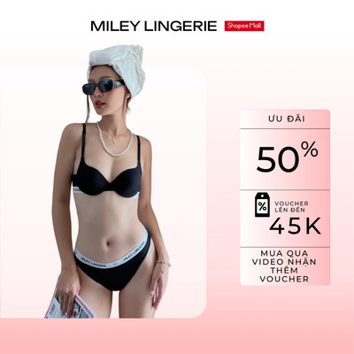 Bộ Đồ Lót Vải Sợi Tre Bamboo Miley Lingerie - Mút Dày 2,5cm, Thoáng Khí, Lành Tính BRB01001_FBS0101