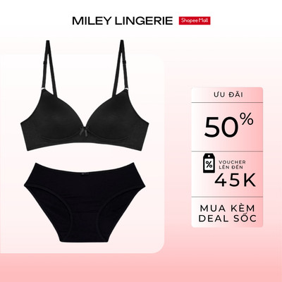 Bộ Đồ Lót Không Gọng Miley Lingerie Cotton Lụa Flexi - BRC005_BCS40