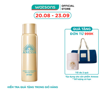 Xịt Chống Nắng Anessa Dưỡng Da Đa Năng Bảo Vệ Hoàn Hảo Perfect UV SPF50+ PA++++ 60g