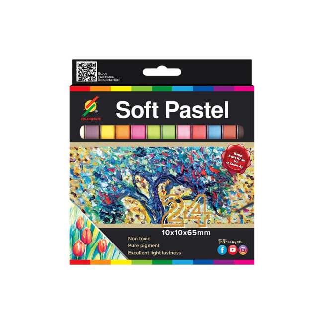 Colormate - Hộp Giấy 24 Cây Soft Pastel