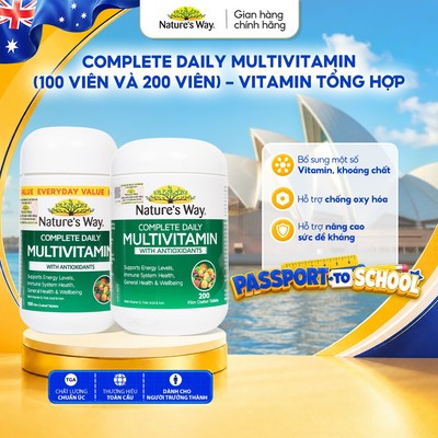 Vitamin Tổng Hợp Nature’s Way Complete Daily Multivitamin- Hộp 100 - Hỗ Trợ Bổ Sung Vitamin Và Khoáng Chất