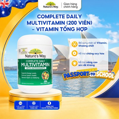 Vitamin Tổng Hợp Nature’s Way Complete Daily Multivitamin - Hộp 200 - Hỗ Trợ Bổ Sung Vitamin Và Khoáng Chất