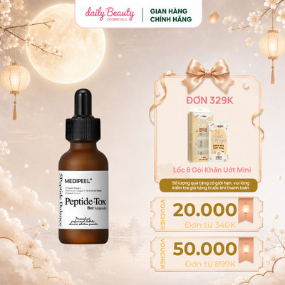 [CHÍNH HÃNG] Tinh Chất Cấp Ẩm Nâng Cơ Mờ Nếp Nhăn MEDIPEEL Peptide-Tox Bor Ampoule 30ml Daily Beauty