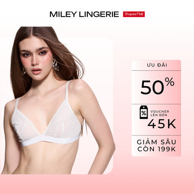 Áo Ngực Ren Xuyên Thấu Bralette Mềm Mại Họa Tiết Zig Zac Likia