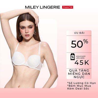 Áo Ngực Ren Có Gọng Mút Mỏng Họa Tiết ZigZac Miley Lingerie Thoáng Khí Mềm Mại