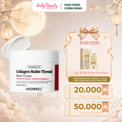 Kem Cổ Chống Lão Hóa MEDIPEEL Premium Collagen Naite Thread Neck Cream 100ml