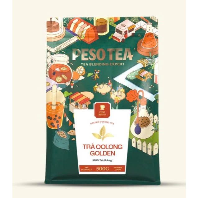 Trà Oolong vàng Peso Tea (500g) - Trà Oolong Vàng (Golden Oolong Tea) - MẪU MỚI