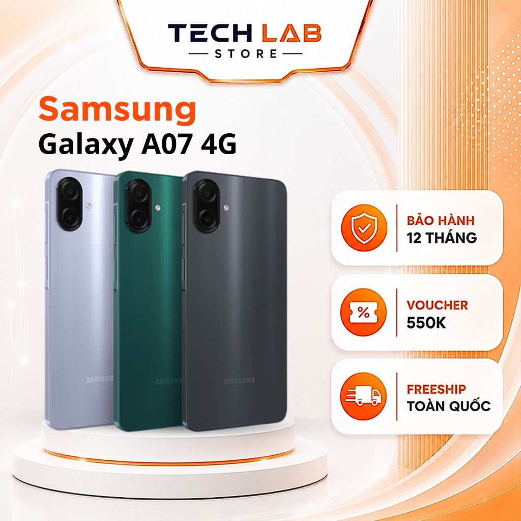 Điện thoại SAMSUNG Galaxy A07 (4G) Chip MediaTek Helio G99 - Bảo hành 12 Tháng