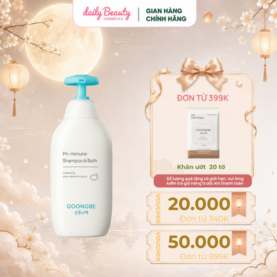 Sữa Tắm Gội 2in1 Làm Dịu Da GOONGBE Baby Shampoo & Bath Dành Cho Da Nhạy Cảm 350ml