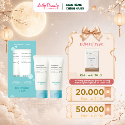 Set Quà Tặng Dual Kit Gồm Sữa Tắm Gội GOONGBE 100ml Và Lotion Dưỡng Ẩm Body 100ml
