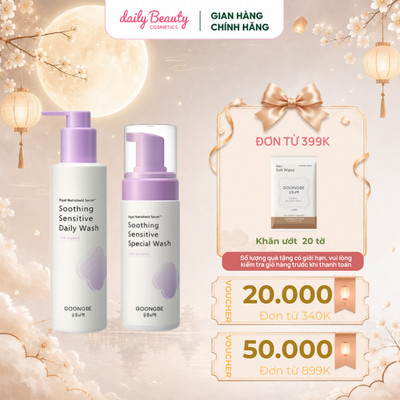 Dung Dịch Vệ Sinh Phụ Nữ Thuần Chay GOONGBE Soothing Sensitive Daily/Special Wash