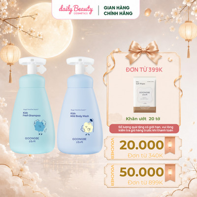 Combo Dầu Gội + Sữa Tắm GOONGBE Thành Phần Dịu Nhẹ Cho Da Nhạy Cảm 300ml