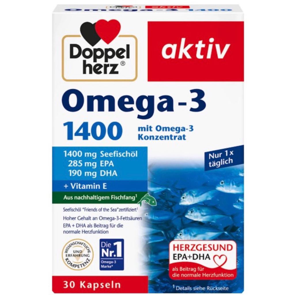 Hàng nội địa Đức- Viên uống Doppelherz Aktiv Omega-3 1400