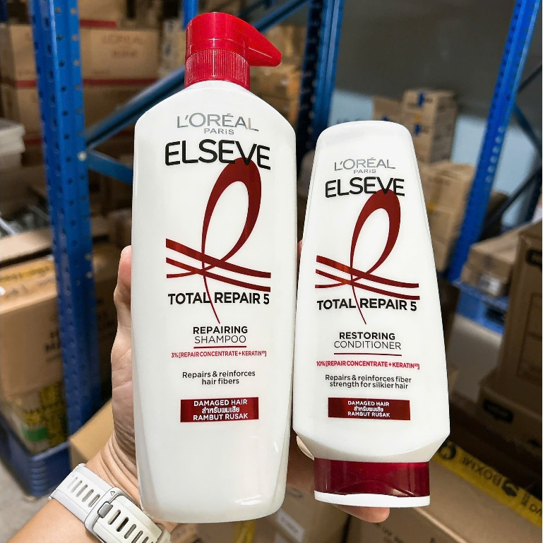 Dầu Gội & Xả Phục Hồi Tóc Hư Tổn L'Oreal Loreal Paris Elseve Total Repair 5 265ml/620ml - Jron Beaut