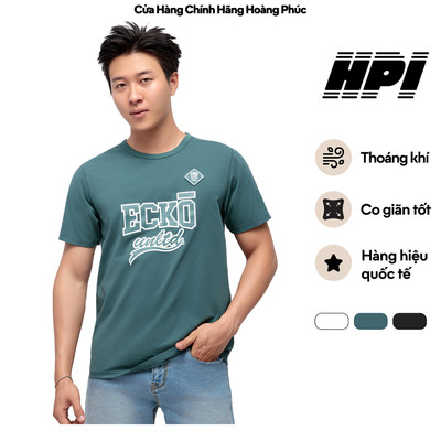 Áo Thun Tay Ngắn Nam ECKO UNLTD. Dáng Suông Cotton Pha Mát Lạnh Thoáng Khí Logo IF25-90019