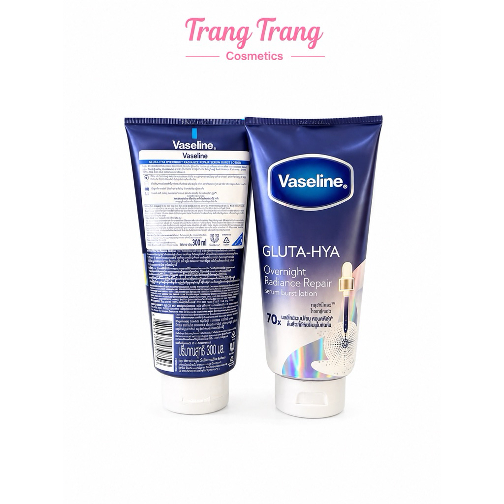 VASELINE 70X MẪU MỚI -VASELINE GLUTA HYA OVERNIGHT ( màu xanh)