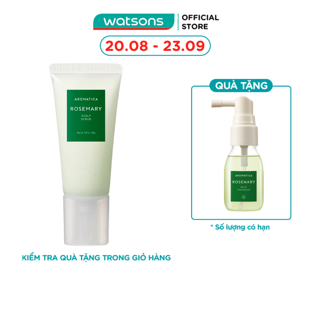 Tẩy Tế Bào Chết Da Đầu Aromatica Chiết Xuất Hương Thảo 165ml