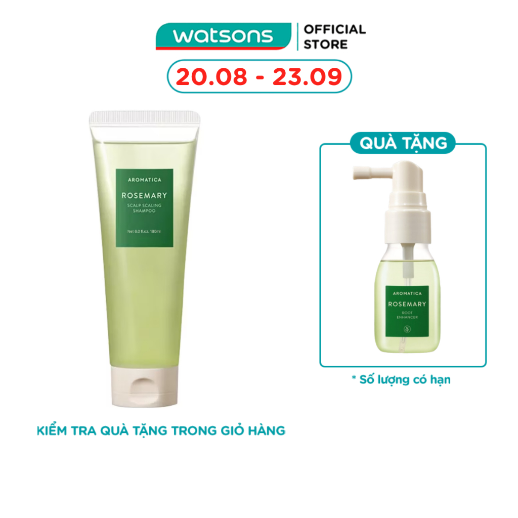 Dầu Gội Aromatica Chiết Xuất Hương Thảo 180ml