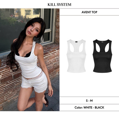 Áo ba lỗ thun gân trơn AVENT - 𝐊𝐈𝐋𝐋 𝐒𝐘𝐒𝐓𝐄𝐌
