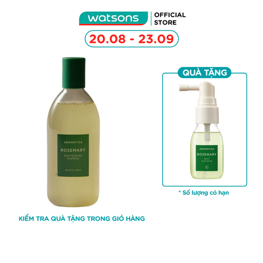 Dầu Gội Aromatica Chiết Xuất Hương Thảo 400ml