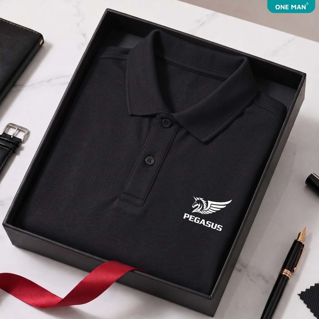 Áo polo nam ONE MAN [Tặng kèm hộp] xịn xò, vải cotton 100% thoáng mát không nhăn logo in bền đẹp bas