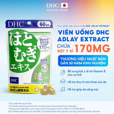 [HSD 07/27] Viên uống DHC Adlay Extract (60 Ngày) - Thực phẩm bảo vệ sức khỏe DHC ADLAY EXTRACT