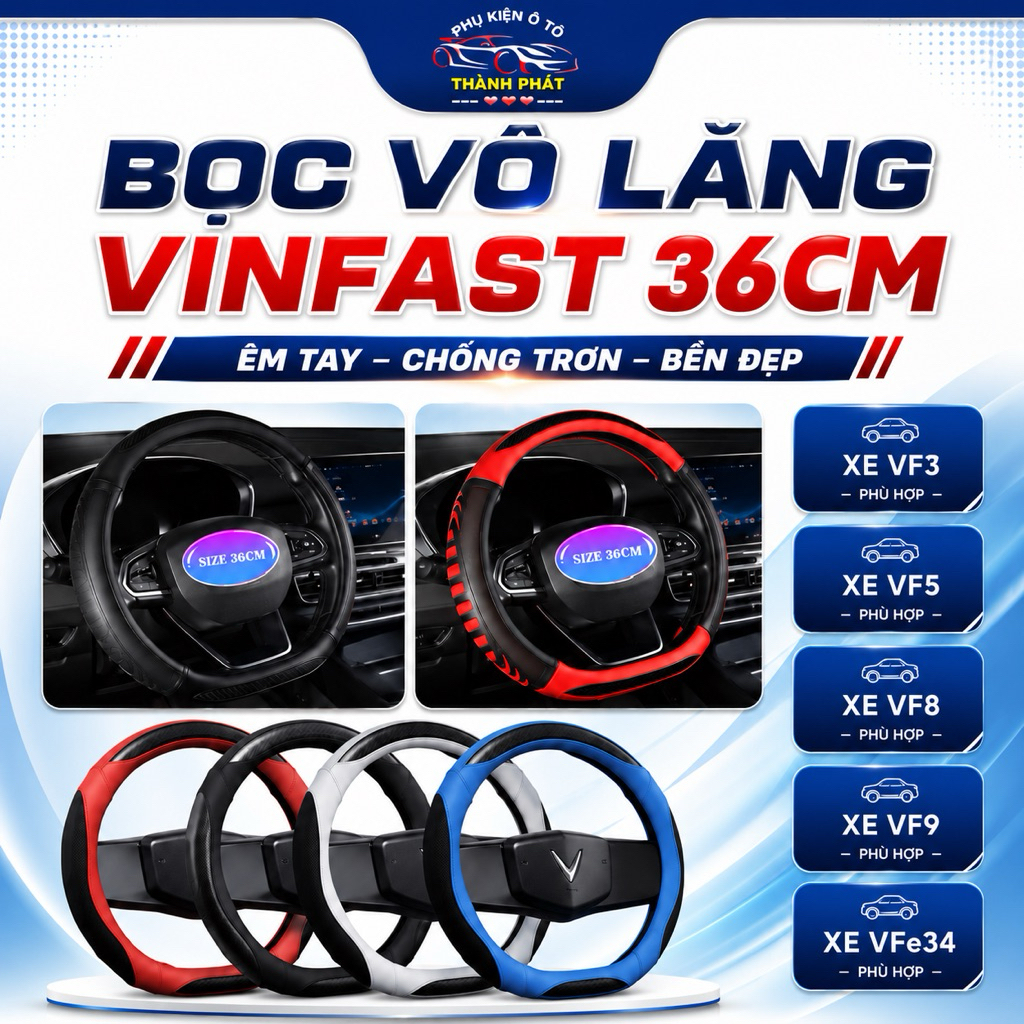 Bọc vô lăng chữ D cho xe Vinfast VF5, VF3, VF8, VF9, VFe34, Limo Green - Bao tay lái da PU cao cấp