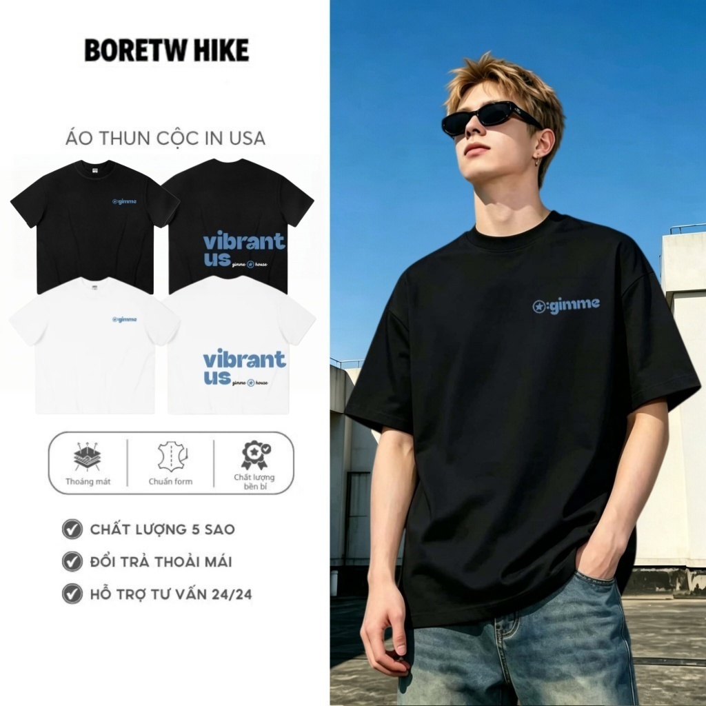 Áo Thun Boxy Ver.2 Gimme - GIMME HOUSE - Premium Cotton 250gsm Cotton 2 Chiều - GMBX49