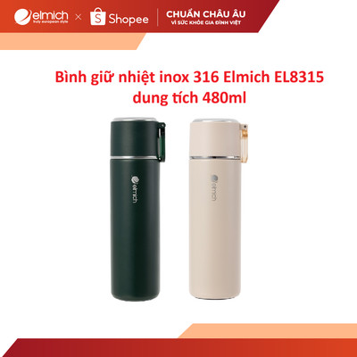 SV.Bình giữ nhiệt inox 316 Elmich EL8315 dung tích 480ml (2 màu)