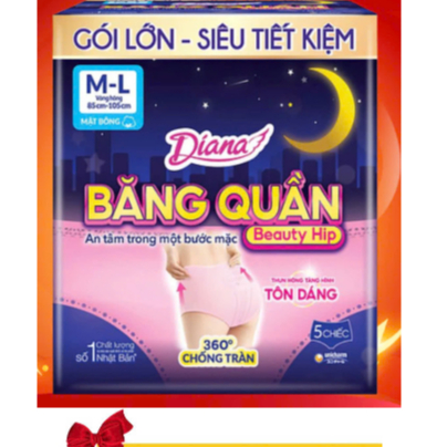 Combo 6 Gói Băng Vệ Sinh Diana Sensi Băng Quần size M-L (Diana Sensi Dạng Quần) Mỗi gói 5 Chiếc