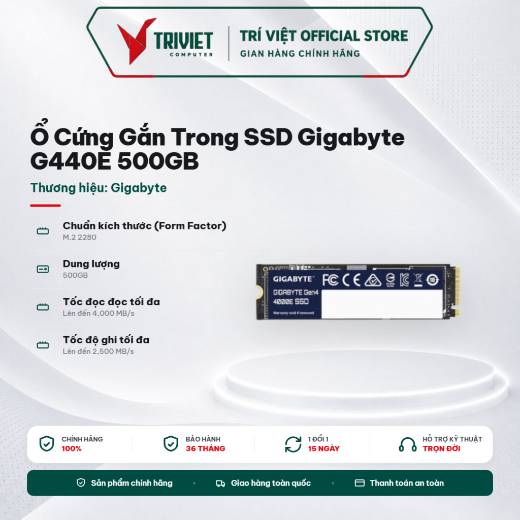Ổ Cứng Gắn Trong SSD Gigabyte G440E 500GB M.2 NVMe PCIe Gen4 G440E500G – Gen4 4000