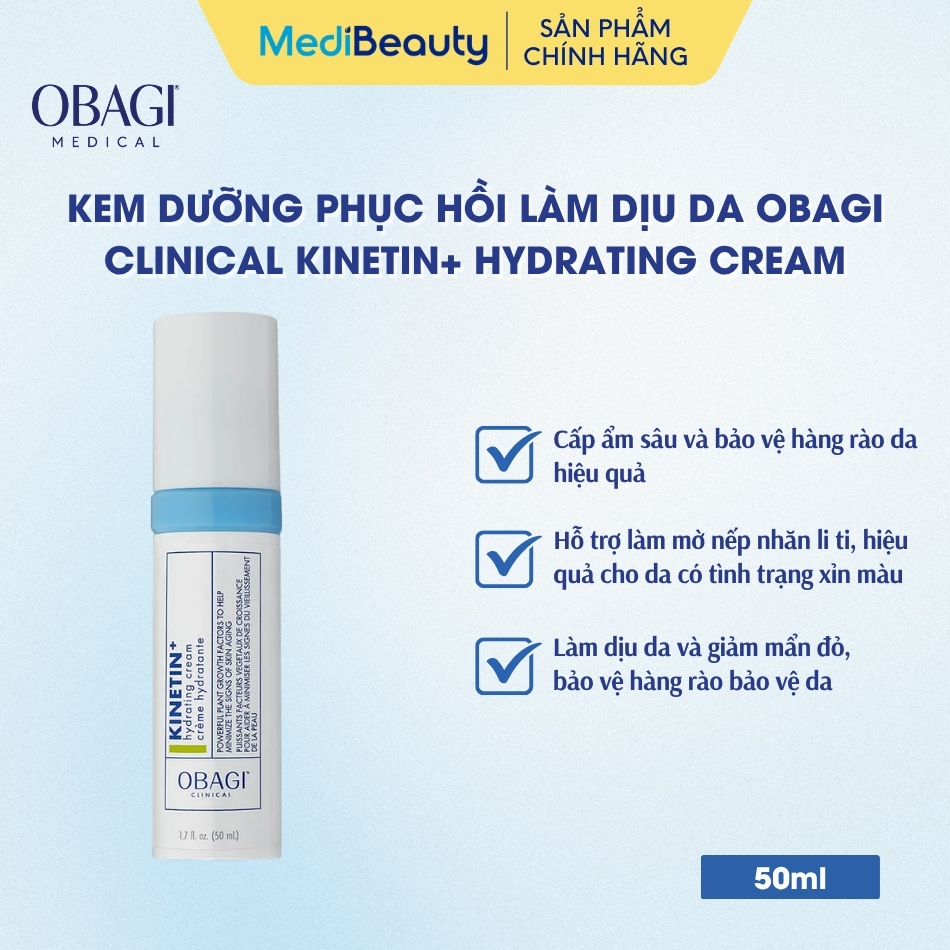 Kem dưỡng phục hồi làm dịu da Obagi Clinical Kinetin+ Hydrating Cream