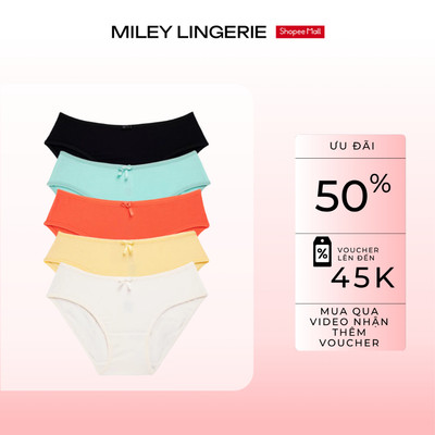 [Quần Lót Thở] Combo 5 Quần Lót Modal Visco Comfort Miley Lingerie Thoáng Khí Kháng Khuẩn BCS_04- Màu Ngẫu Nhiên