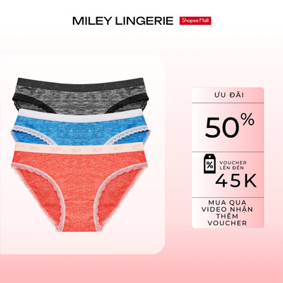 Bộ 3 Quần Lót Thun Lụa Sớ Gỗ Miley Lingerie FWS1110_0700_ 0800