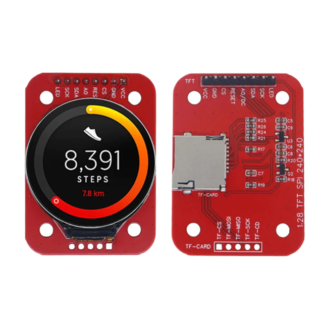 Module LCD TFT IPS Tròn 1.28 Inch 240x240 GC9A01 SPI Có Khe MicroSD – Màn Hình RGB 65K Cho ESP32 Ard