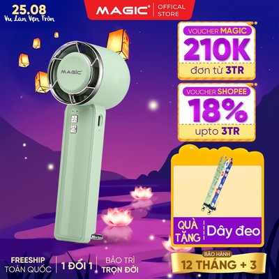 [Hàng Mới Về] Quạt sạc cầm tay mini Magic A012, 5 cấp độ gió, Pin thực tế 2000mAh, Bảo hành 12 tháng