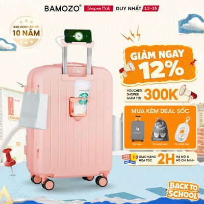[Hannah Olala x Bamozo] Vali Du Lịch Bamozo 8812 Thời Trang Size 20/24 Cao Cấp_8812
