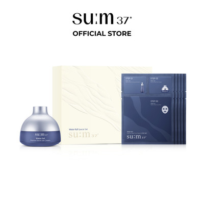 [SU:M37 OFFICIAL] Set Kem Dưỡng Cấp Nước Chuyên Sâu Su:m37 Water-full Marine Relief Gel Cream Special Set